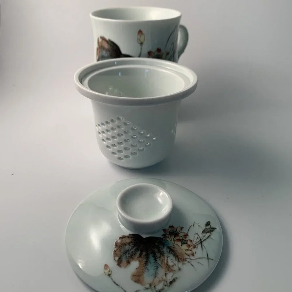 Teavana Lotus Blossom Mug Set - EUC
